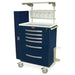 A - Series Lightweight Aluminum Intubation Cart with MD30 - AIRWAYPKG Difficult Airway Package - Tall, Standard Width, Six Drawers, Key Lock, Model MPA3030K16+MD30 - AIRWAYPKG - Asclepius