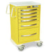 A - Series Lightweight Aluminum Isolation Cart, Tall Height, Medium Width, Six Drawers, Electronic Keypad Lock – Model MPA2430EKC16 - Asclepius