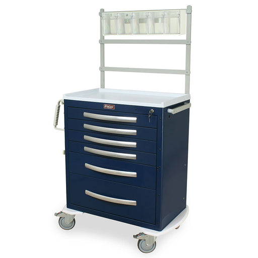 A - Series Medium Height Lightweight Anesthesia Cart - Standard Width, 6 Drawers, Key Lock, MD30 - ANS Accessories - Asclepius