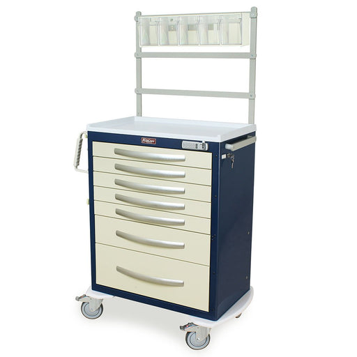 A - Series Tall Light Anesthesia Cart - 7 Drawers, E - Lock, MD30 - ANS Accessory Package - Asclepius