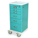 A - Series Tall Lightweight Anesthesia Cart - Narrow, 6 Drawers, Key Lock - Asclepius