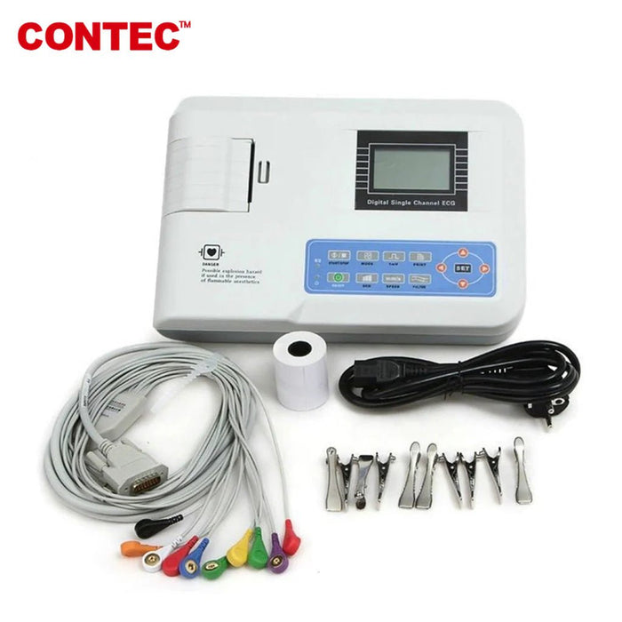 CONTEC Veterinary One Channel 12 Leads Portable ECG EKG Machine ECG100G - VET,Printer - Asclepius