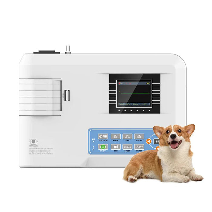 CONTEC Veterinary One Channel 12 Leads Portable ECG EKG Machine ECG100G - VET,Printer - Asclepius