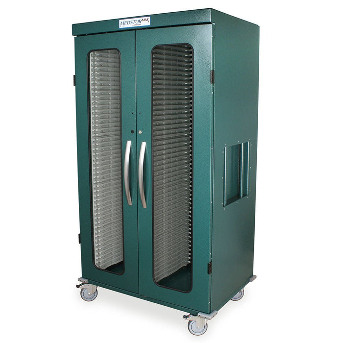 Double Column Medical Storage Cabinet with Glass Doors and Key Lock, MSPM82 - 00GK - Asclepius