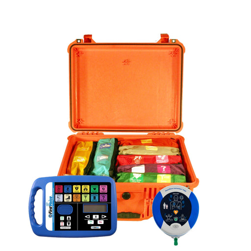 First Voice Rugged Self - contained Emergency Treatment (SET System) w/HeartSine samaritan 350P AED - Asclepius