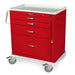 Harloff M - Series Standard Width Short Emergency Crash Cart Four Drawers with Breakaway Lock - Asclepius