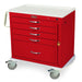 Harloff M - Series Standard Width X - Short Emergency Crash Cart Five Drawers with Breakaway Lock - Asclepius