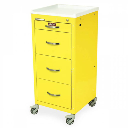 Harloff M - Series Tall Isolation Cart, 4 Drawers, Mini Width, Key Lock - Model H - M3DS1830K04Q - Asclepius