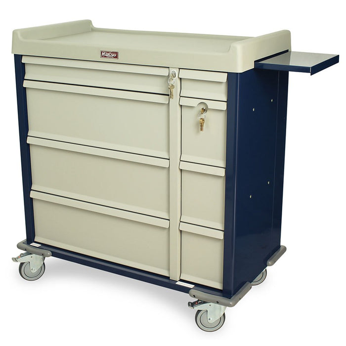 Harloff SL600PC High - Capacity Punch Card Medication Cart - Dual Security Lock System - Asclepius