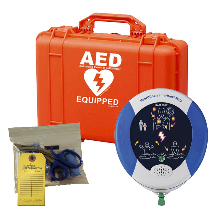 HeartSine samaritan PAD 360P Mobile Fully Auto w/Rugged Case & Medical Oversight AED Package - Asclepius