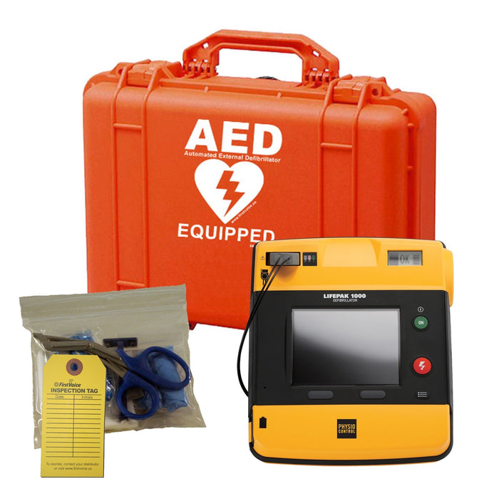 LIFEPAK 1000 Graphical Display Standard Setup w/Rugged AED Mobile Case - Asclepius