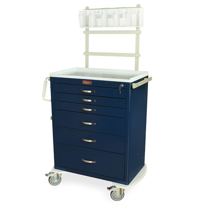 M - Series Tall Anesthesia Cart - Standard Width, 6 Drawers, E - Lock, MD30 - ANS3 Package - Asclepius