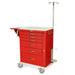 M - Series Tall Emergency Crash Cart with MD30 - EMG1 Accessories – Standard Width, Six - Drawer Configuration - Asclepius