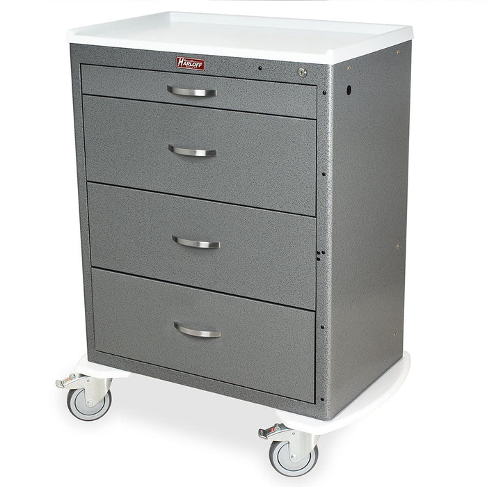 M - Series Tall Isolation Cart, Standard Width, Four Drawers, Standard Key Lock, MDS3030K04 - Asclepius