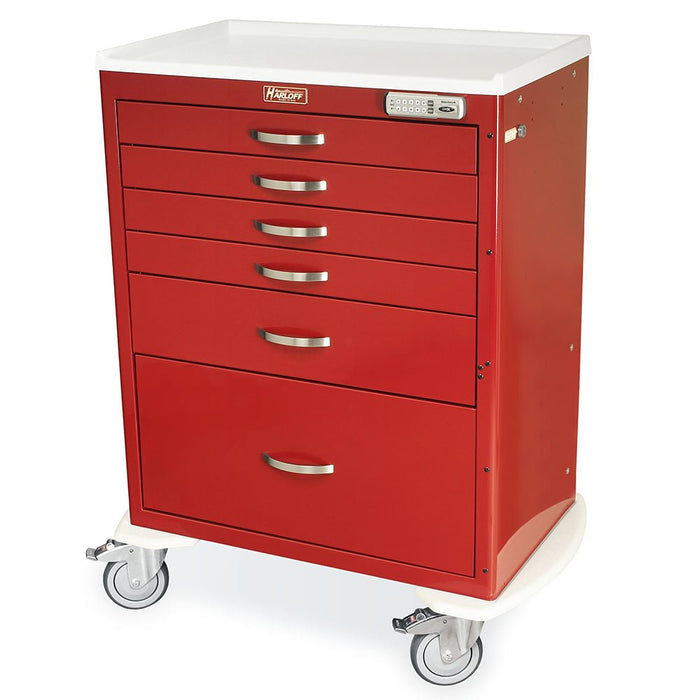 M - Series Tall Procedure Cart - Standard Width, 6 Drawers, E - Lock - Asclepius