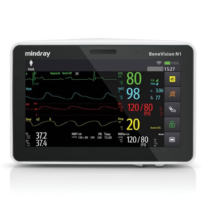 Mindray N1 Monitor with Nellcor OxiMax SpO2 - Asclepius