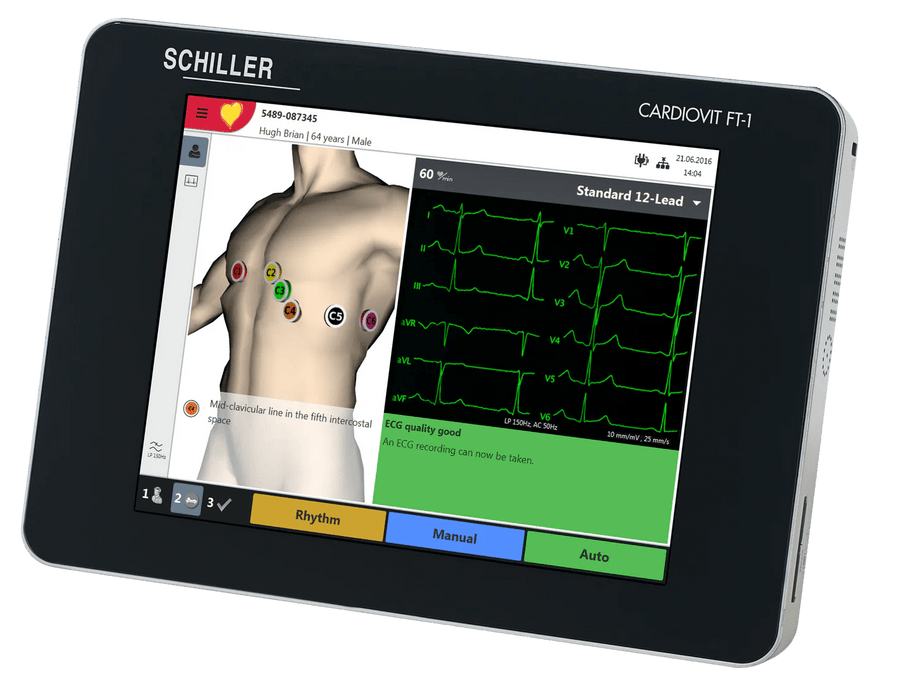 Schiller Cardiovit FT - 1 EKG with Interpretation - Asclepius