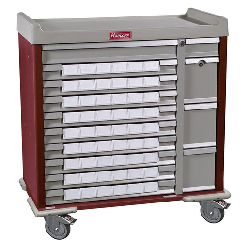 SL54BIN3 Standard Line Med Bin Cart - 54 Bin Capacity with Dual Lock Security - Asclepius