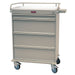 Value Punch Card LTC Med Cart - 600 Capacity with Dual Lock Security (VLT480PC) - Asclepius