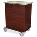 Wood Vinyl 540 Capacity Punch Card Medication Cart - Furniture Style, Key Lock (WV540PC - AN) - Asclepius